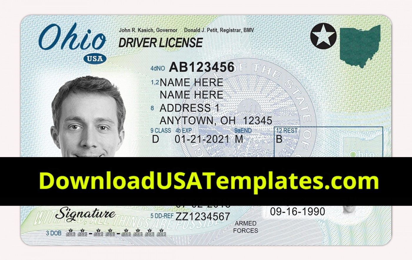 free id card template photoshop